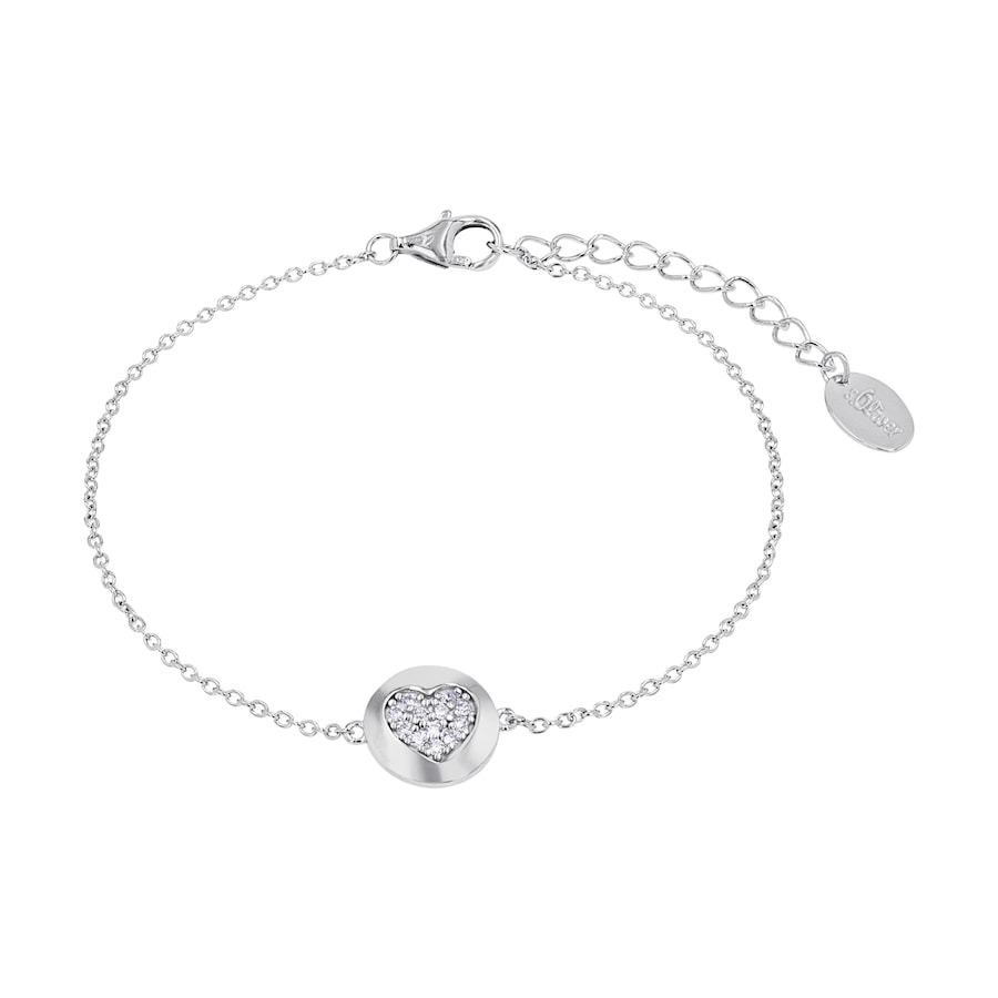 S.Oliver Armband voor dames, 925 Sterling zilver, zirkonia synth. | Hart