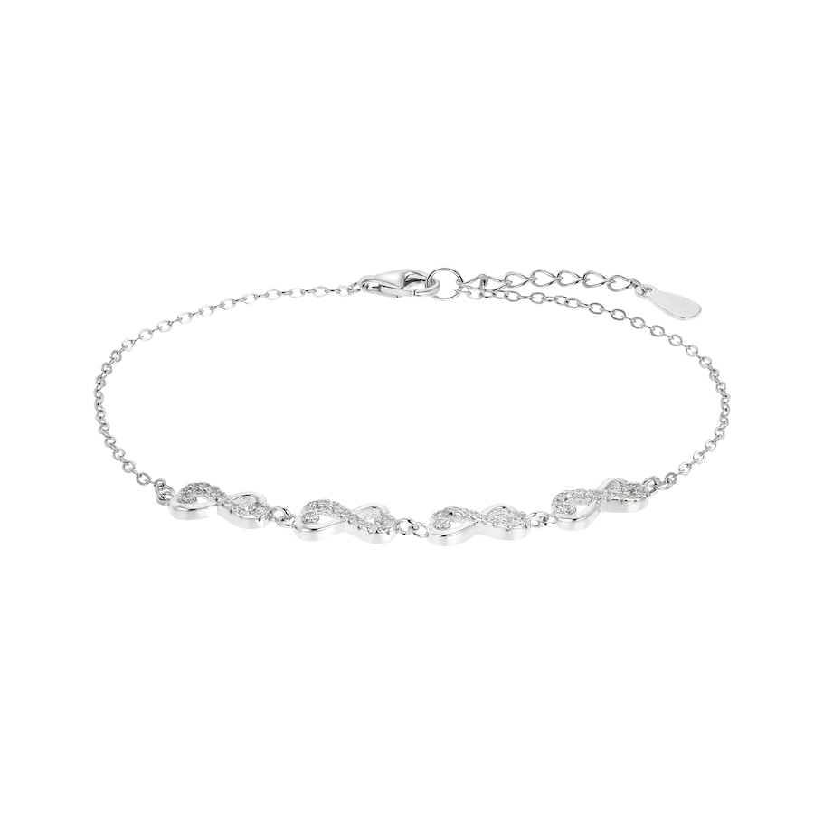 Amor Armband voor dames, 925 Sterling zilver, zirkonia synth. | Oneindigheid