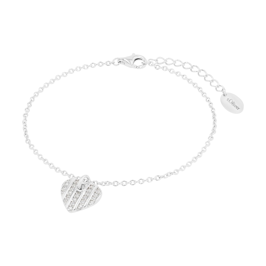 S.Oliver Armband voor dames, 925 Sterling zilver, zirkonia synth. | Hart