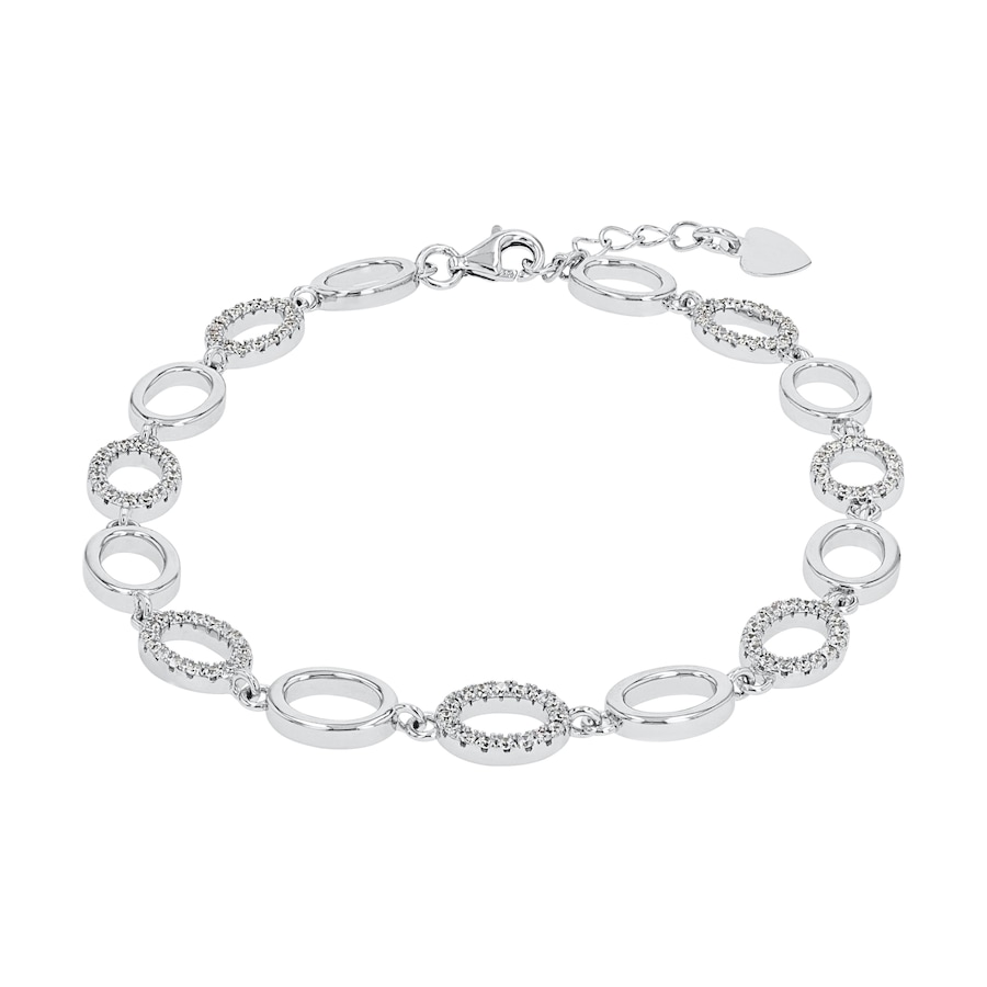 Amor Armband voor dames, 925 Sterling zilver, zirkonia synth.