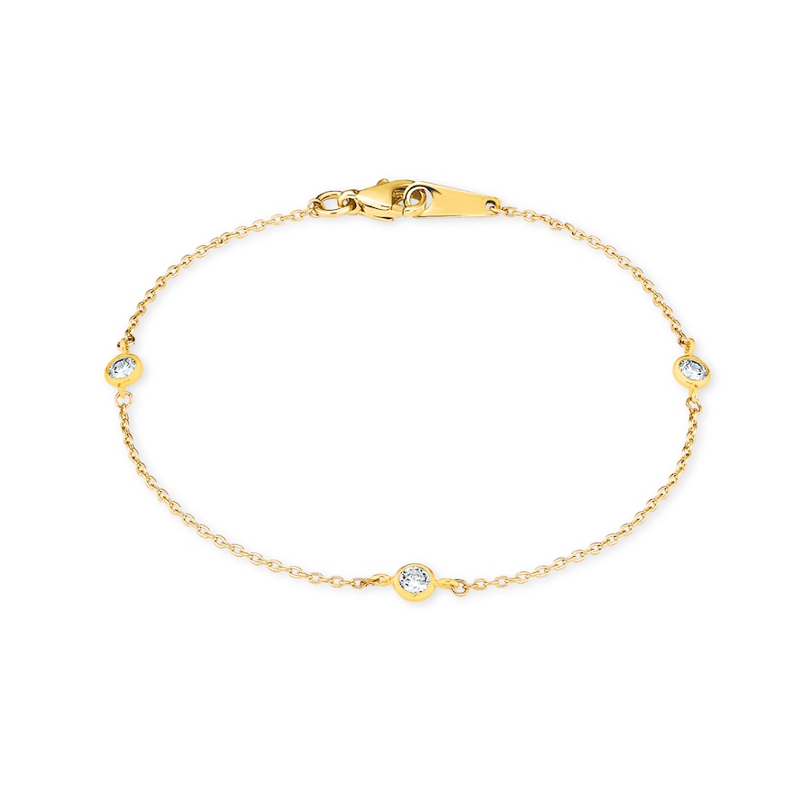 Amor Armband voor dames, goud 375, zirkonia synth.