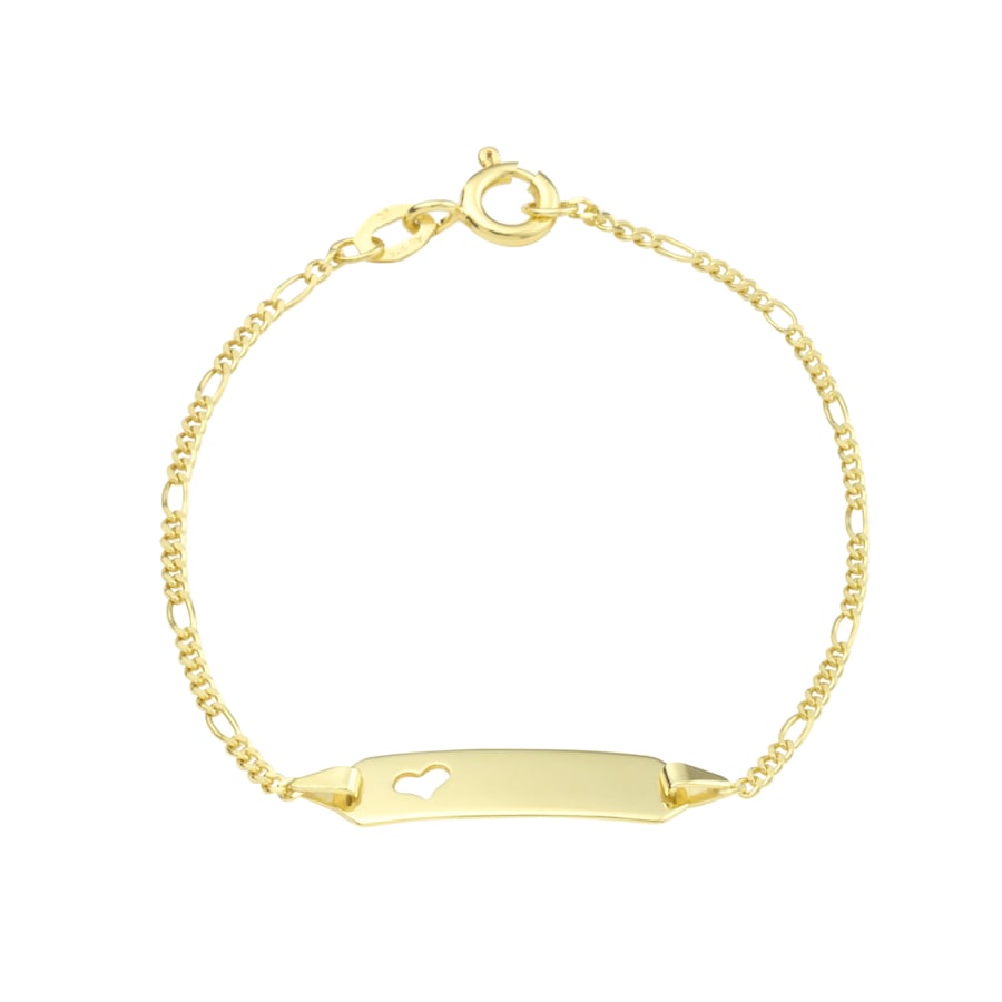 Amor Identiteit Armband voor meisjes, goud 375 | hart