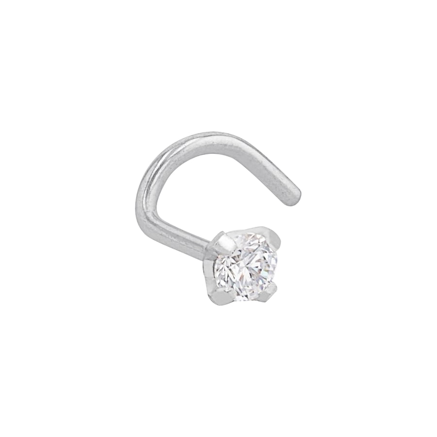 Amor Neus piercing voor dames, 925 Sterling zilver, zirkonia synth.