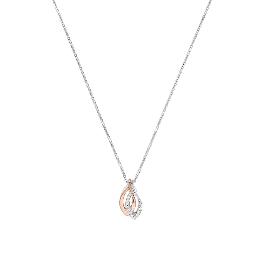 Amor Ketting met hanger voor dames, 925 Sterling zilver, zirkonia synth.