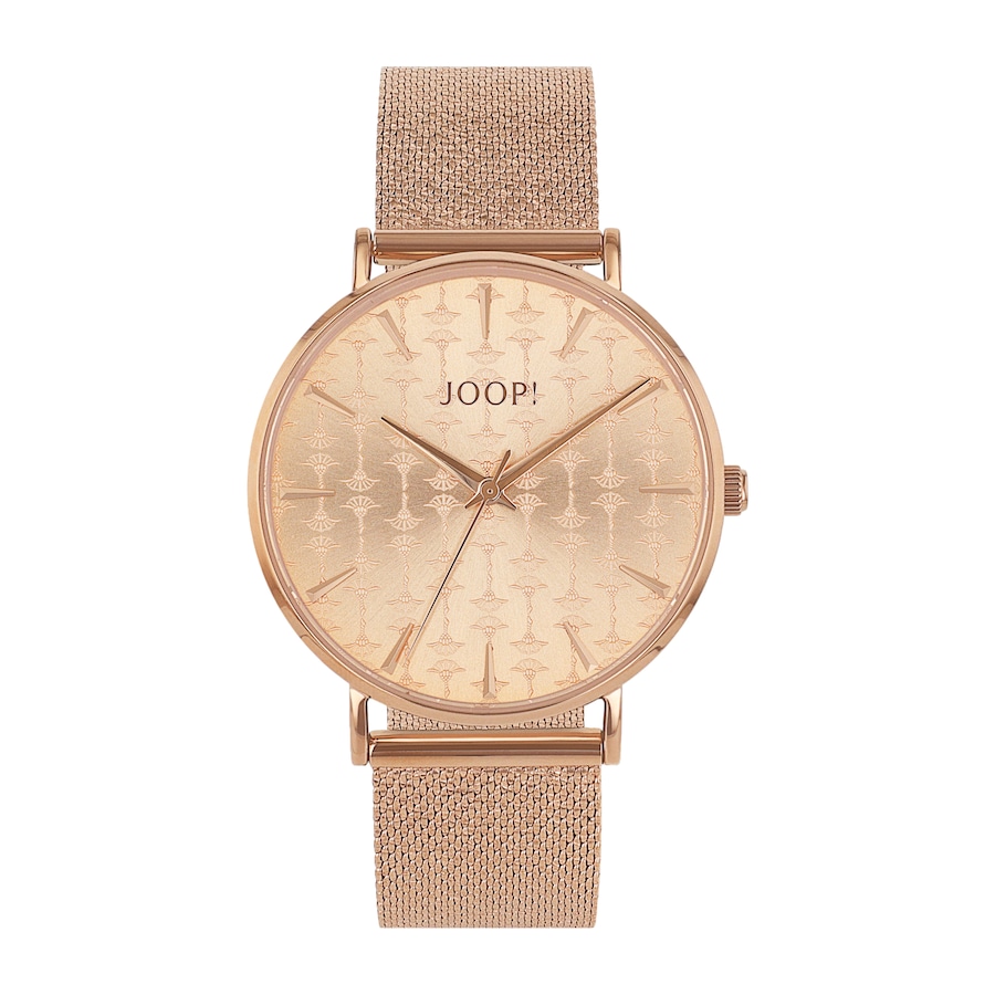 Joop! Kwartshorloge voor dames, roestvrij staal IP rose