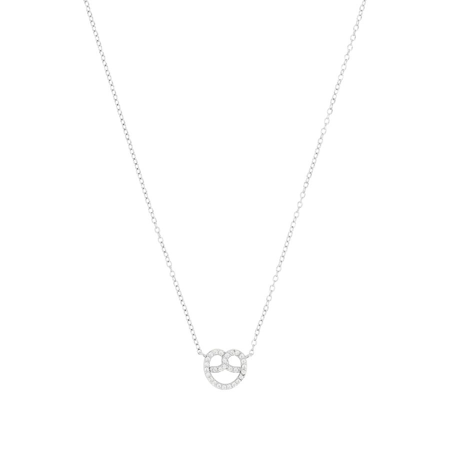 Amor Ketting met hanger voor dames, 925 Sterling zilver, zirkonia synth. | Krakeling