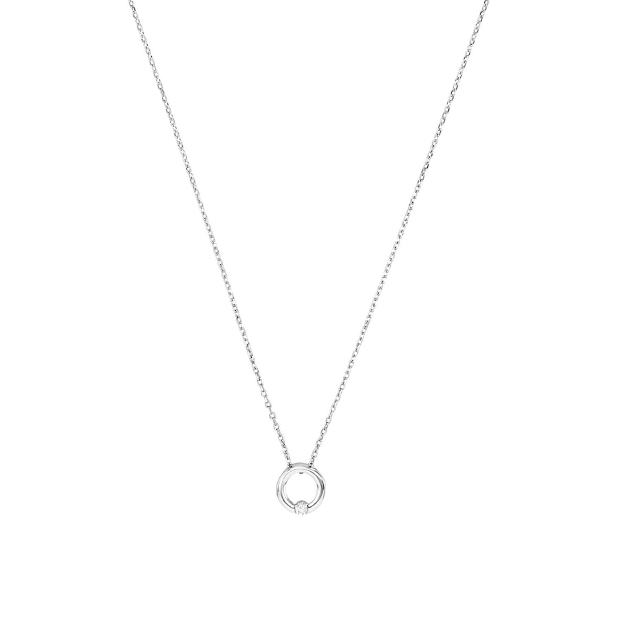 Amor Ketting met hanger voor dames, 925 Sterling zilver, zirkonia synth.