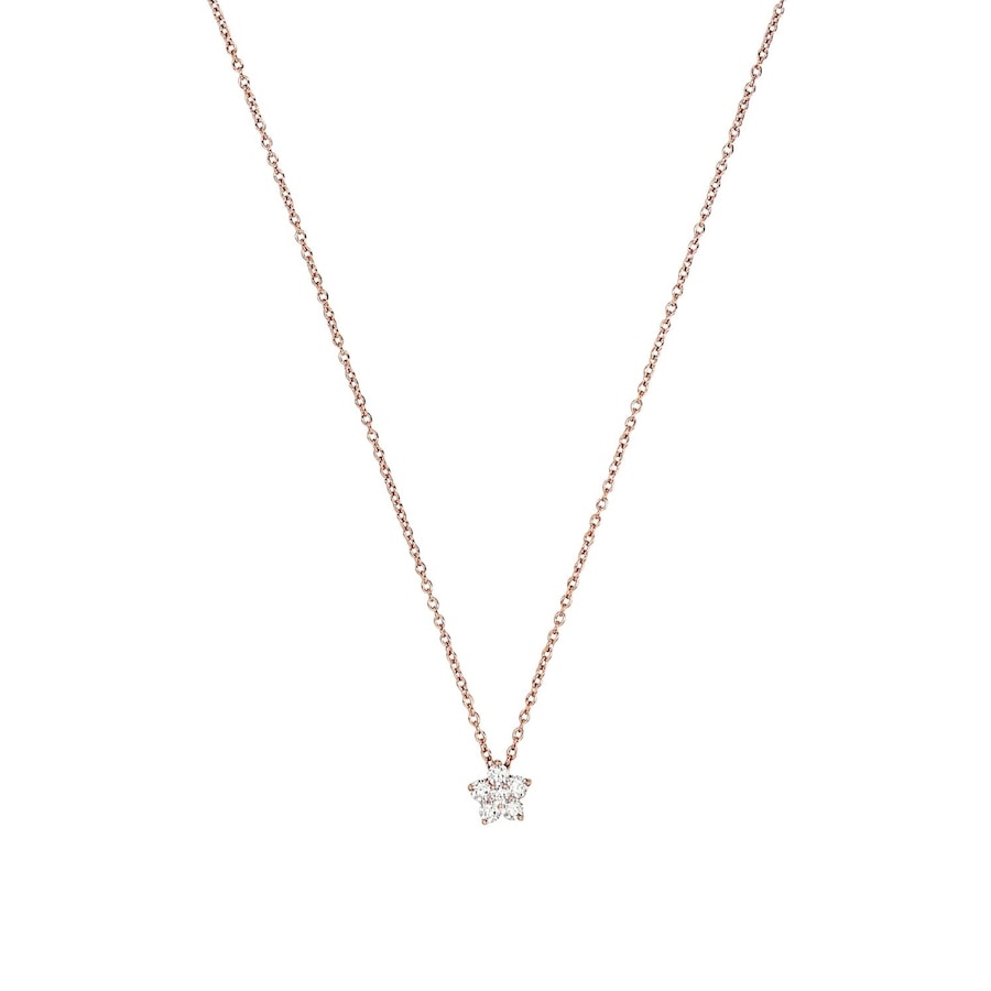 Amor Ketting met hanger voor dames, 925 Sterling zilver, zirkonia synth. | bloem