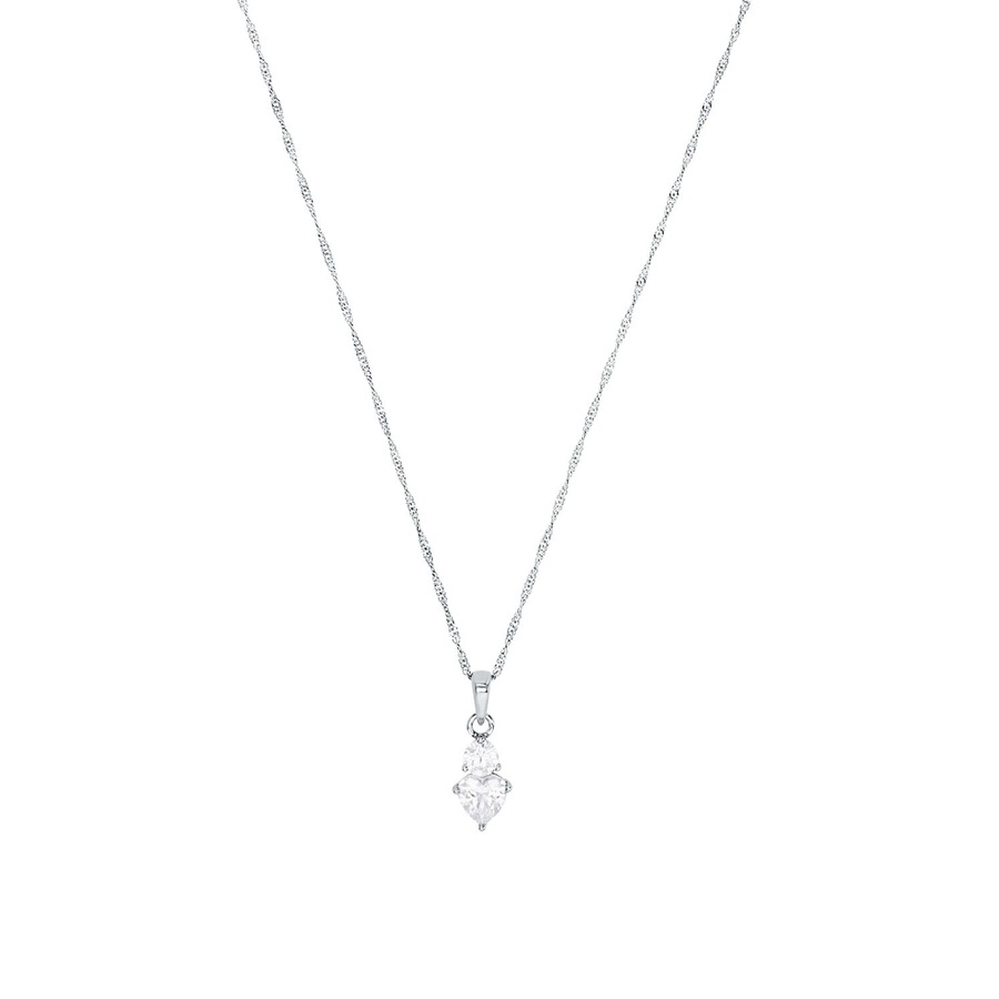 Amor Ketting met hanger voor dames, 925 Sterling zilver, zirkonia synth.