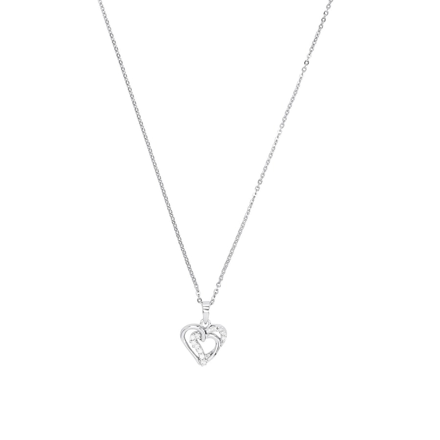 Amor Ketting met hanger voor dames, 925 Sterling zilver, zirkonia synth. | Hart