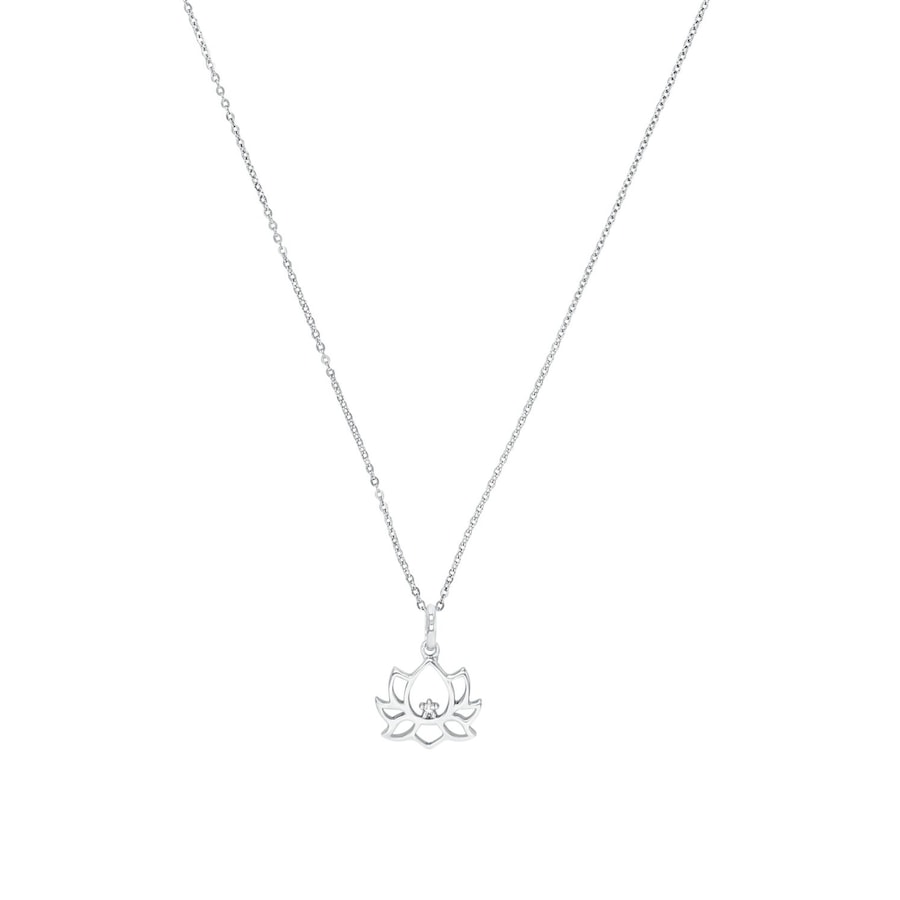 Amor Ketting met hanger voor dames, 925 Sterling zilver | lotusbloesem