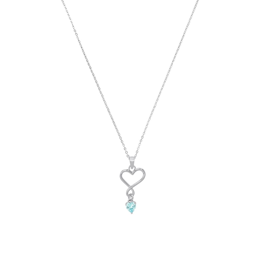 Amor Ketting met hanger voor dames, 925 Sterling zilver, zirkonia synth. | Hart