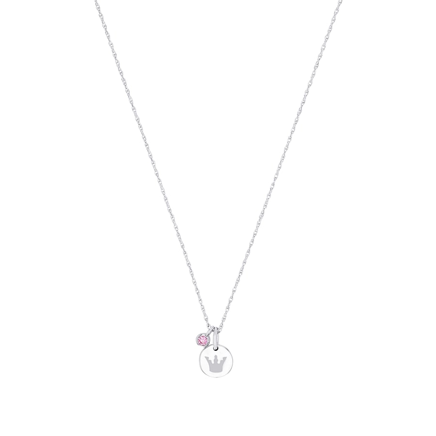 Prinzessin Lillifee Ketting met hanger voor meisjes, 925 Sterling zilver, zirkonia synth. | kroon