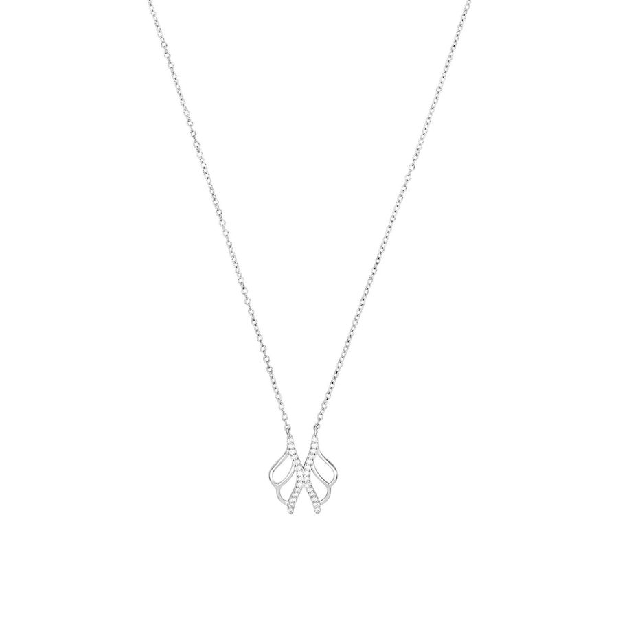 Amor Ketting met hanger voor dames, 925 Sterling zilver, zirkonia synth. | Vleugels