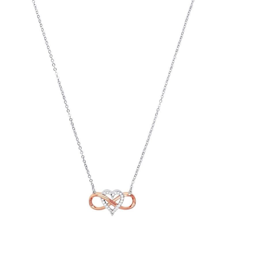 Amor Ketting met hanger voor dames, 925 Sterling zilver, zirkonia synth. | Oneindigheid