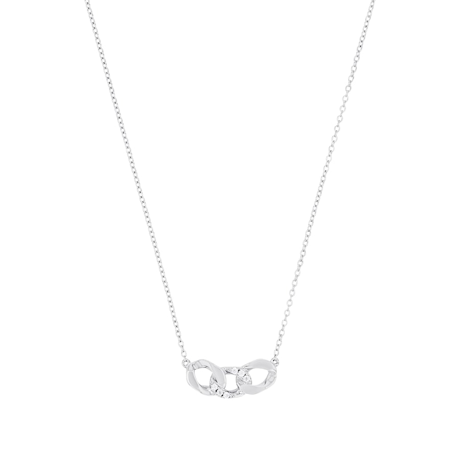 Amor Ketting met hanger voor dames, 925 Sterling zilver, zirkonia synth.