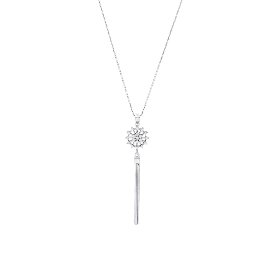 Amor Ketting met hanger voor dames, 925 Sterling zilver, zirkonia synth.