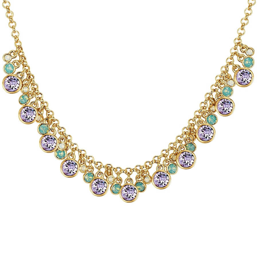 Lulu & Jane Necklace with Swarovski crystals Metaal Embellished with Swarovski crystals in Geelgoud