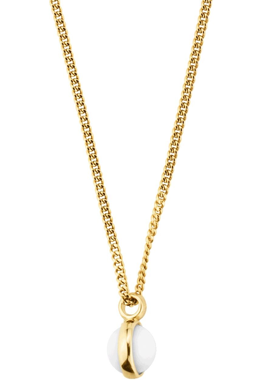 Dyrberg Kern Dyrberg/Kern Lone Necklace, Color: Gold, Creme, Onesize, Women