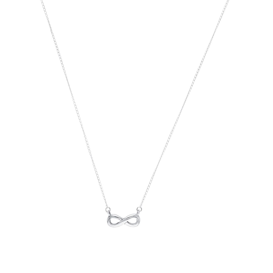 Amor Ketting met hanger voor dames, witgoud 375 | Oneindigheid