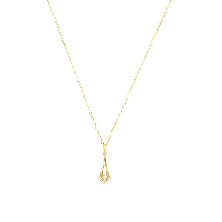 Amor Ketting met hanger voor dames, goud 585, zirkonia synth.