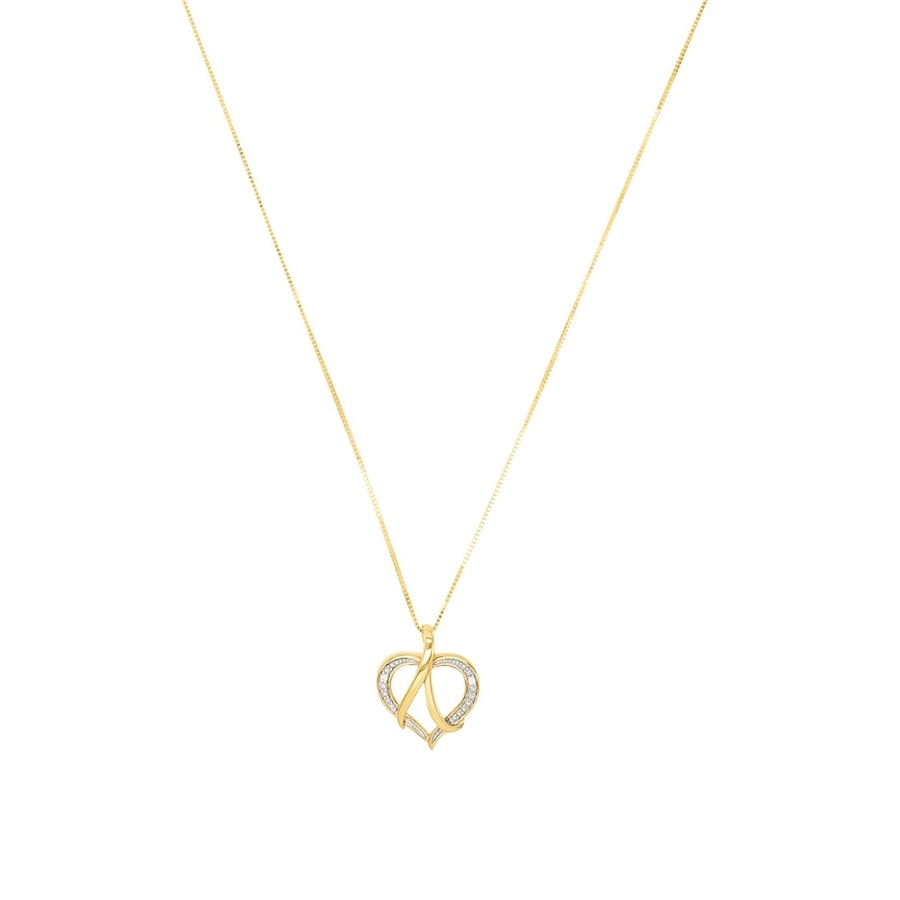 Amor Ketting met hanger voor dames, goud 585, zirkonia synth. | hart