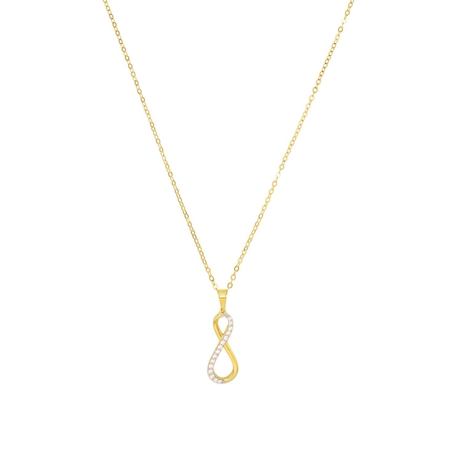 Amor Ketting met hanger voor dames, goud 585, zirkonia synth. | Oneindigheid