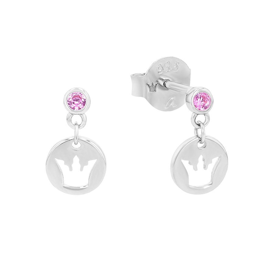 Prinzessin Lillifee Oorbellen voor meisjes, 925 Sterling zilver, zirkonia synth. | kroon