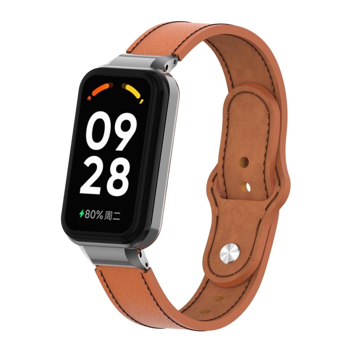 Strap-it Xiaomi Redmi Smart Band 2 leren bandje (bruin)