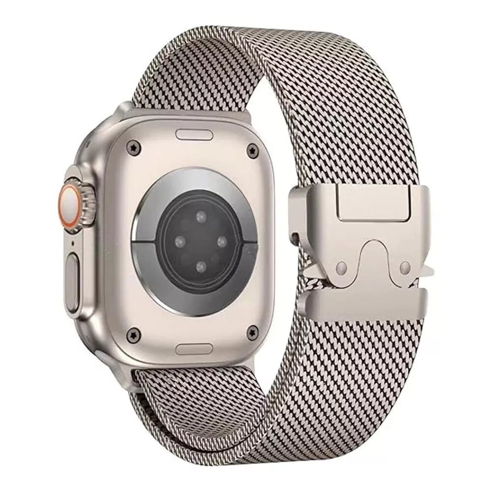 Strap-it Apple Watch titanium Milanese band (titanium)