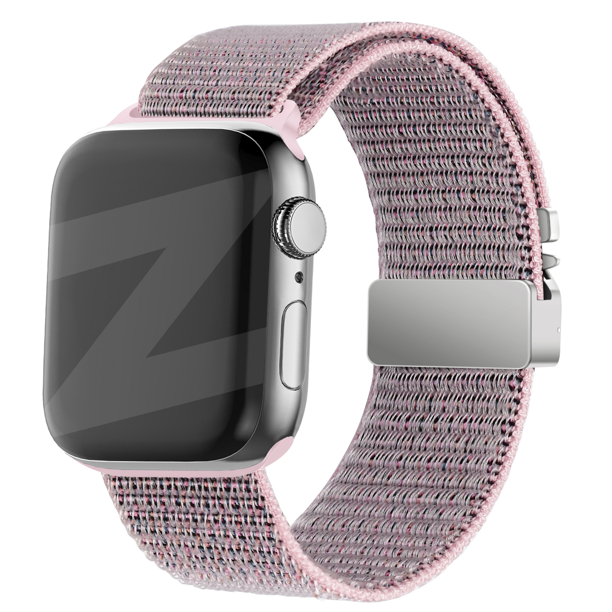 Bandz Apple Watch nylon band 'Classic' met P-buckle (pink sand)