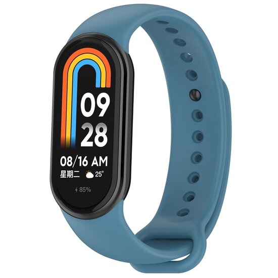 Strap-it Xiaomi Smart Band 8 siliconen bandje (grijsblauw)