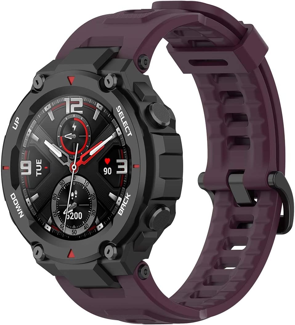 Strap-it Amazfit T-Rex (Pro) siliconen bandje (paars)