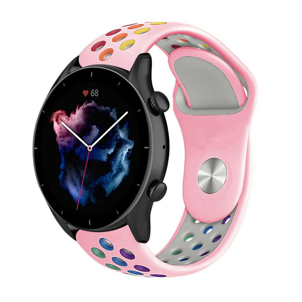 Strap-it Amazfit GTR 3 (Pro) sport band (roze kleurrijk)