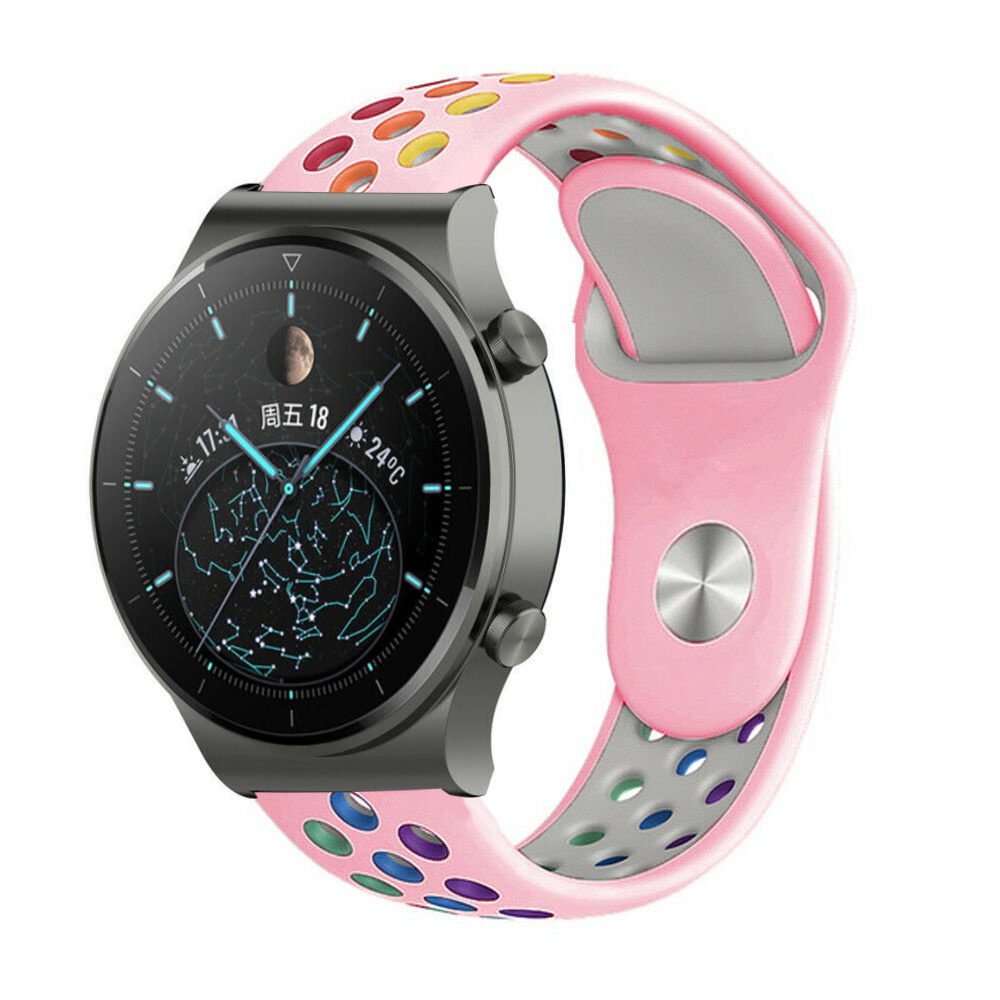 Strap-it Huawei Watch GT 2 Pro sport band (roze kleurrijk)