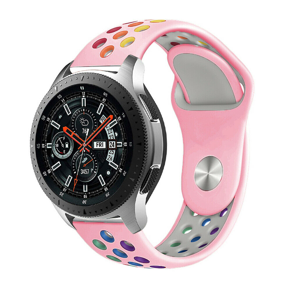 Strap-it Samsung Galaxy Watch sport band 46mm (roze kleurrijk)