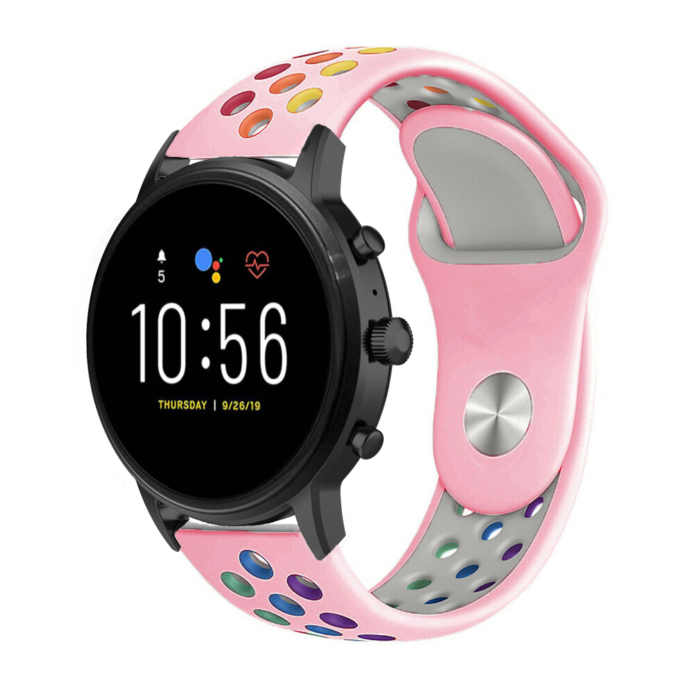 Strap-it Fossil Gen 5 sport band (roze kleurrijk)