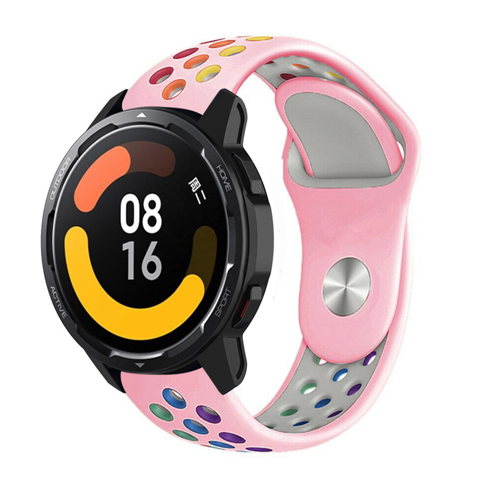 Strap-it Xiaomi Watch S1 sport band (roze kleurrijk)