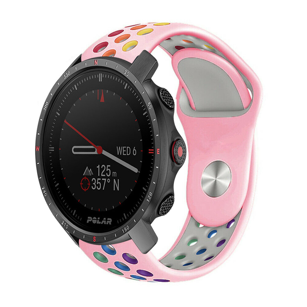 Strap-it Polar Grit X Pro sport band (roze/kleurrijk)