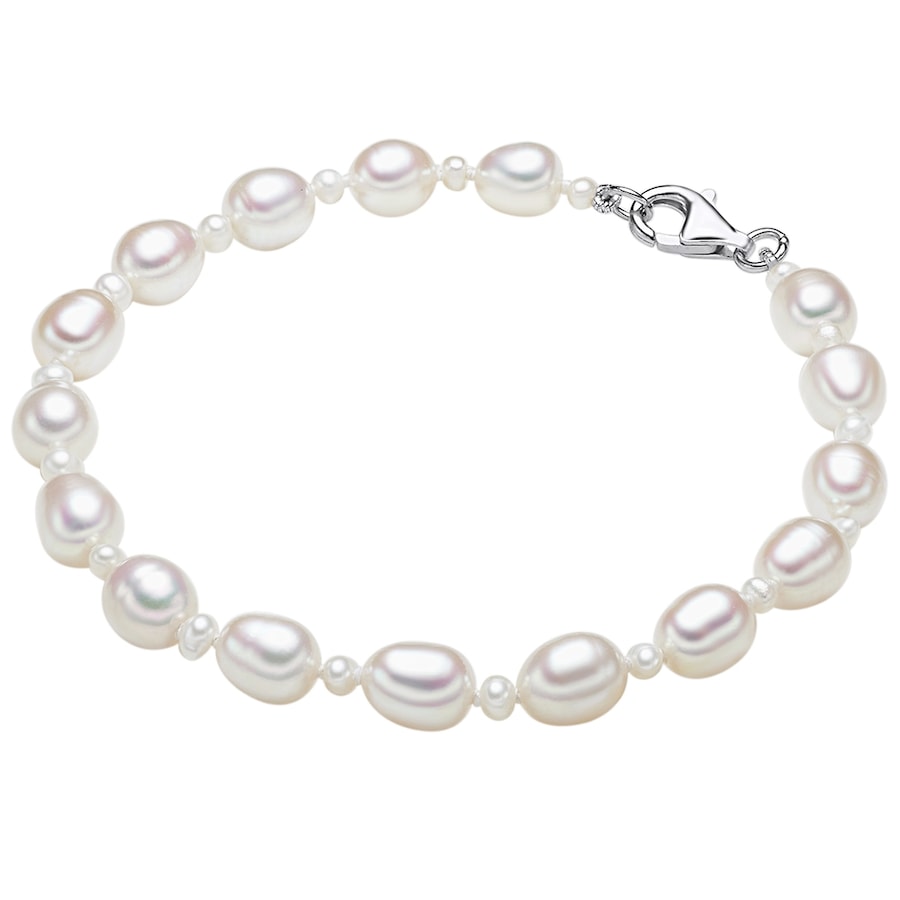 Valero Pearls Parel armband Gekweekte zoetwaterparels Gekweekte zoetwaterparels in Wit