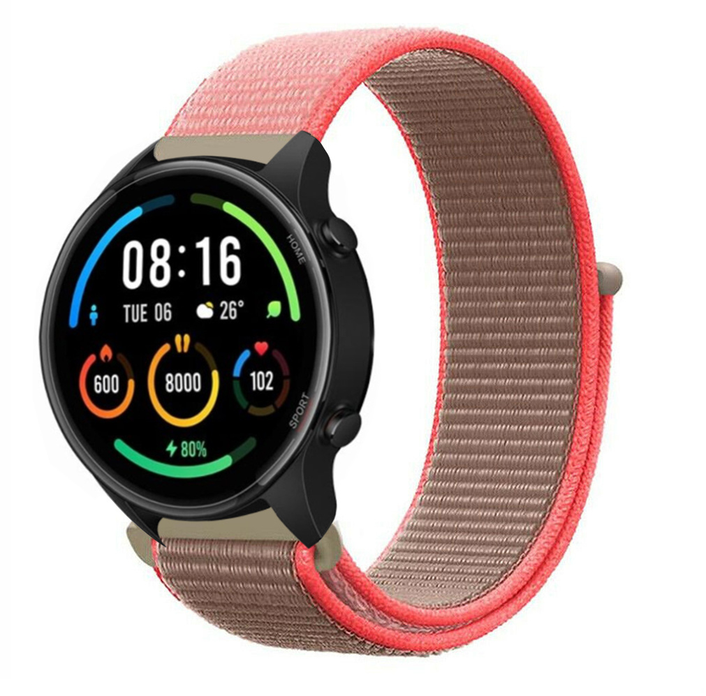 Strap-it Xiaomi Mi Watch nylon band (neon pink)