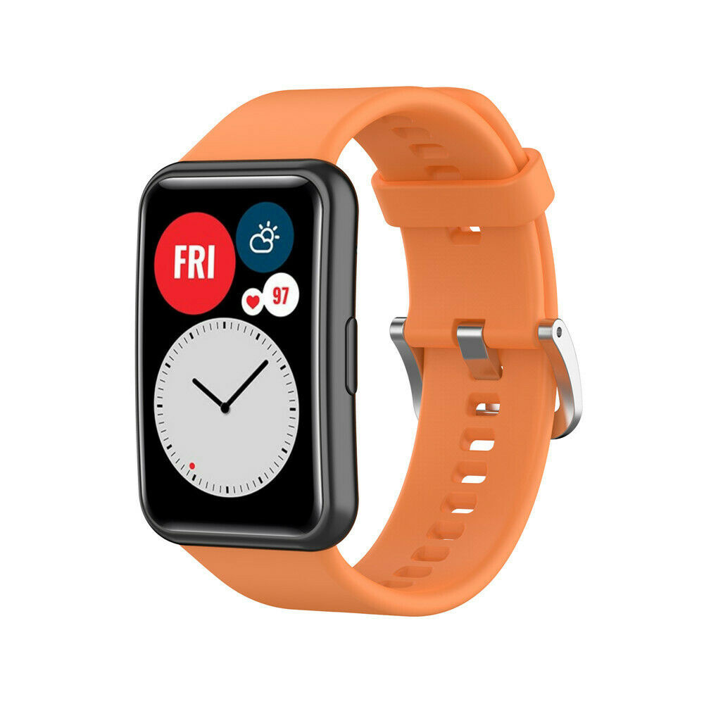 Strap-it Huawei Watch Fit New siliconen bandje (oranje)