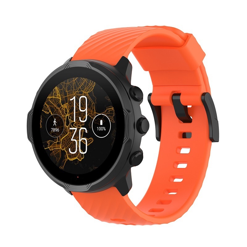 Strap-it Suunto 7 siliconen bandje (oranje)