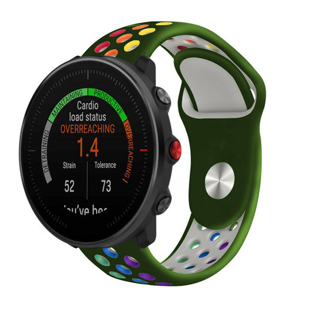 Strap-it Polar Vantage M sport band (legergroen/kleurrijk)