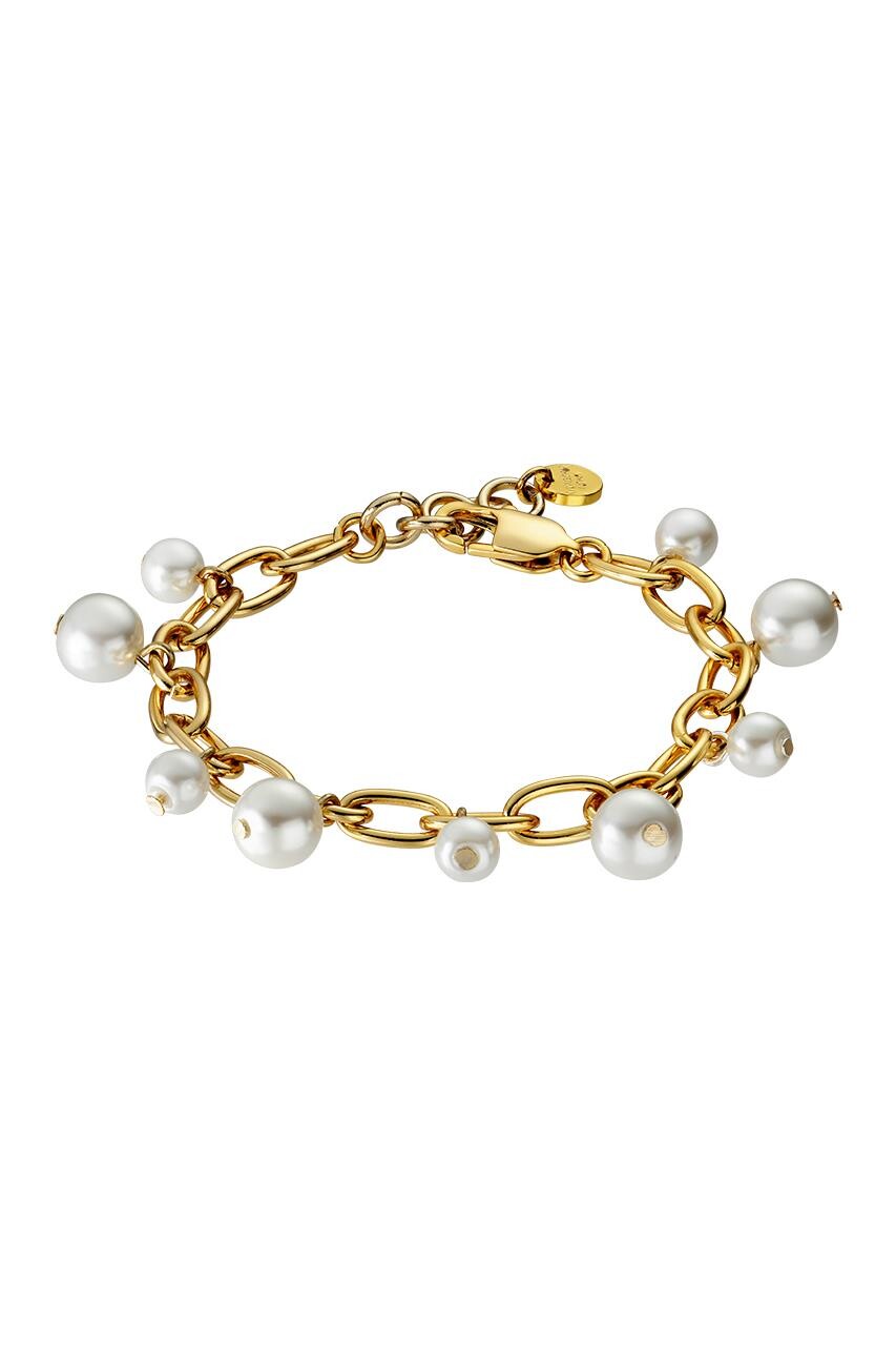 Dyrberg Kern Dyrberg/Kern Elena Bracelet, Color: Gold/White, Onesize, Women