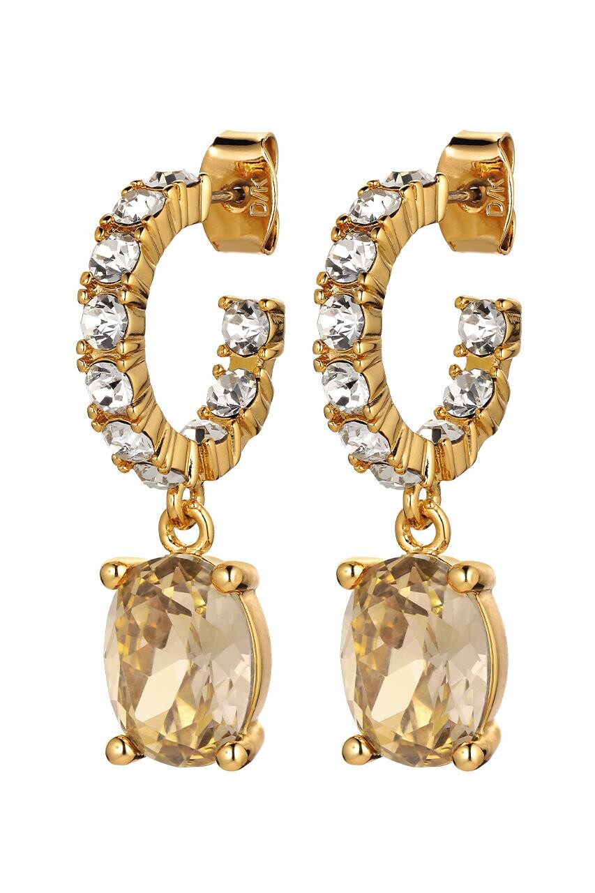 Dyrberg Kern Dyrberg/Kern Barbara Earring, Color: Gold/Crystal, Onesize, Women