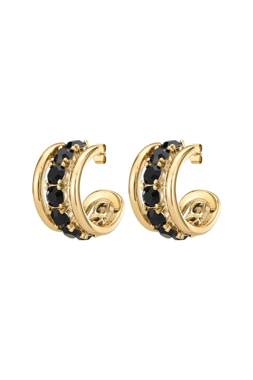 Dyrberg Kern Dyrberg/Kern Helen Earring, Color: Gold/Black, Sætpris, Women