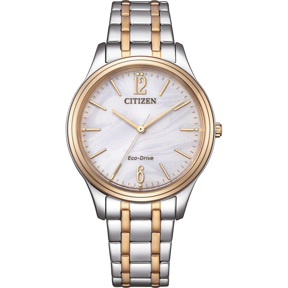Citizen Solarhorloge Polshorloge, dameshorloge, roestvrijstalen band, batterijontladingsindicator