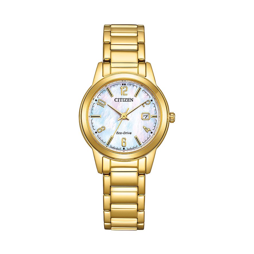 Citizen Solarhorloge Polshorloge, dameshorloge, roestvrijstalen band, datum