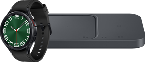 Samsung Galaxy Watch 6 Classic Zwart 47mm +  Duo Draadloze Oplader